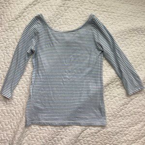 J.Crew Front/Back Scoop Neck Striped Tee